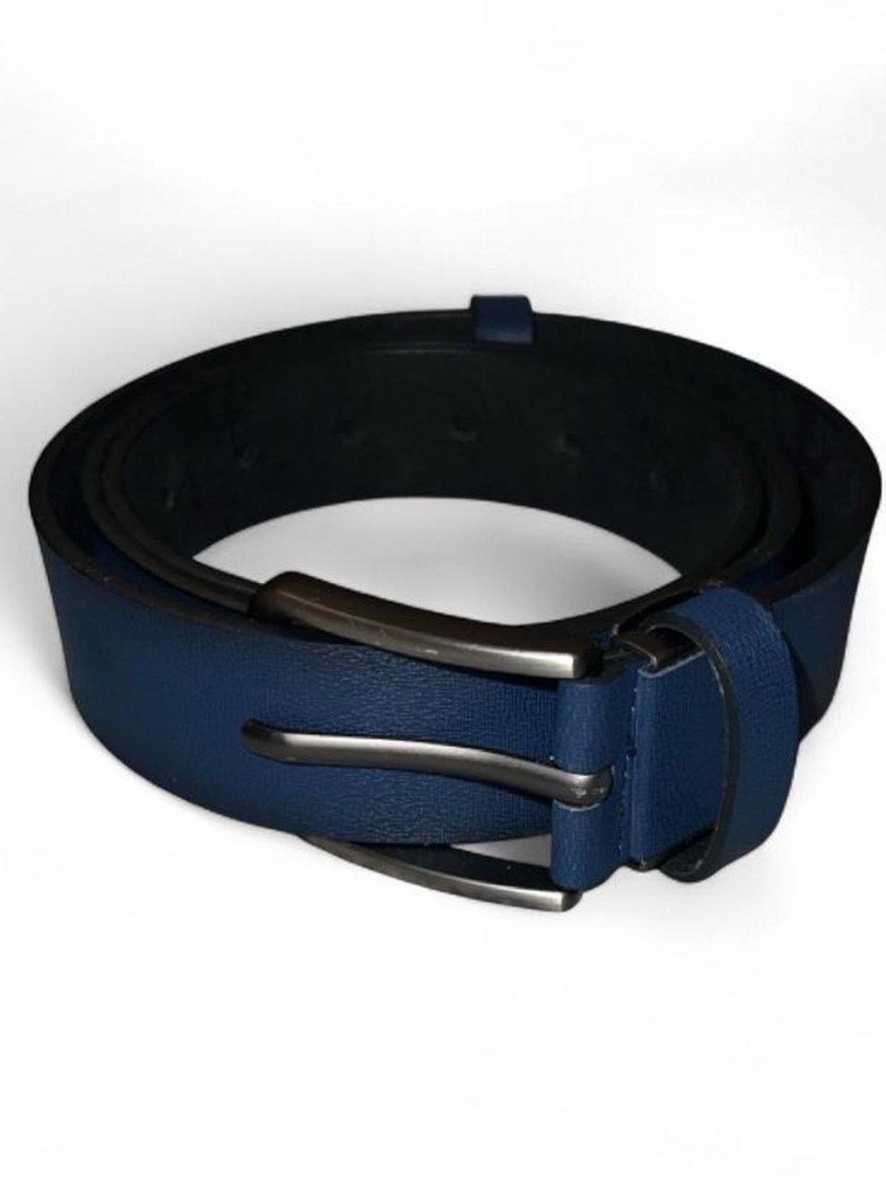 Men's Classic Blue Leather Belt